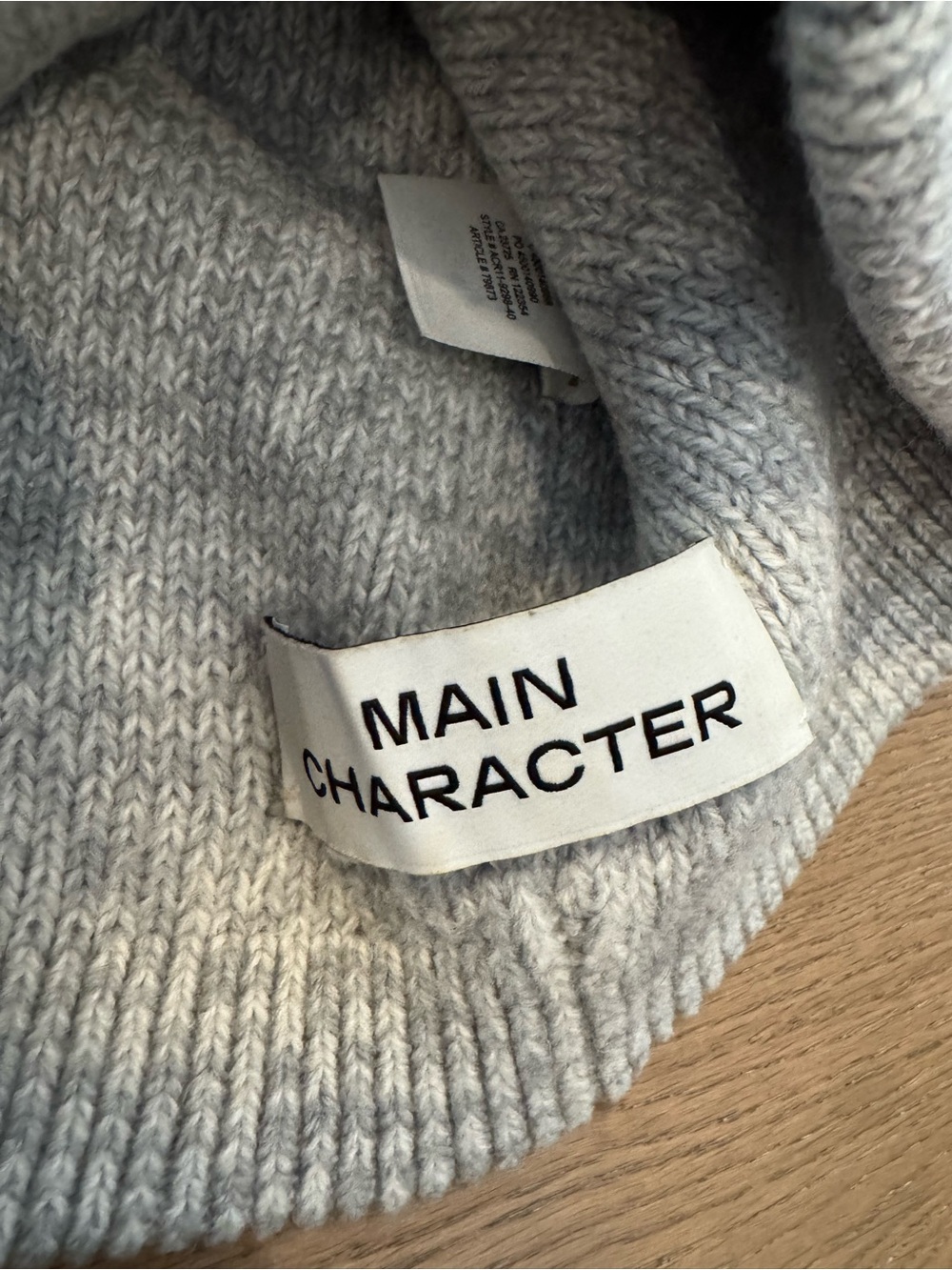 Main Character Soft Ribbed Beanie - Light Gray - Picture 3 of 4